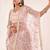 Light Onion Pink Net Embroidered & Zari Work Semi Stitched Lehenga Choli