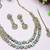 Green yellow gold premium designer american diamond and stone work necklace set