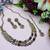 Purple yellow gold premium designer american diamond and stone work necklace set