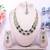 Blue yellow gold premium designer american diamond and stone work necklace set