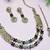 Blue yellow gold premium designer american diamond and stone work necklace set
