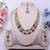 Pink yellow gold premium designer american diamond and stone work necklace set