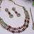 Pink yellow gold premium designer american diamond and stone work necklace set
