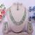 White yellow gold premium designer american diamond and stone work necklace set