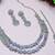 Purple rhodium premium designer american diamond and stone work necklace set