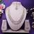 Purple rose gold premium designer american diamond and stone work necklace set