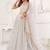 Off White Net Embroidered & Thread Work Semi Stitched Lehenga Choli