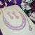 Purple rose gold premium designer american diamond and stone work necklace set