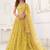 Yellow Net Embroidered & Thread Work Semi Stitched Lehenga Choli