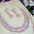 Purple rose gold premium designer american diamond and stone work necklace set