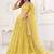 Yellow Net Embroidered & Thread Work Semi Stitched Lehenga Choli