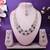 Green rose gold premium designer american diamond and stone work necklace set