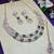 Green rose gold premium designer american diamond and stone work necklace set