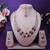 Maroon rose gold premium designer american diamond and stone work necklace set