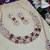 Maroon rose gold premium designer american diamond and stone work necklace set