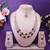 Blue rose gold premium designer american diamond and stone work necklace set