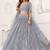 Light Grey Net Embroidered & Thread Work Semi Stitched Lehenga Choli