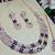 Blue rose gold premium designer american diamond and stone work necklace set