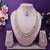 Pink rose gold premium designer american diamond and stone work necklace set