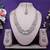 Green rose gold premium designer american diamond and stone work necklace set