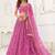 Pink Net Embroidered & Thread Work Semi Stitched Lehenga Choli