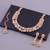 Green rose gold premium designer american diamond and stone work necklace set