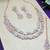 Green rose gold premium designer american diamond and stone work necklace set