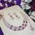 Purple rose gold premium designer american diamond and stone work necklace set