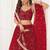 Maroon Net Embroidered & Thread Work Semi Stitched Lehenga Choli
