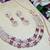Purple rose gold premium designer american diamond and stone work necklace set