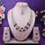 Blue rose gold premium designer american diamond and stone work necklace set
