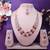 Pink rose gold premium designer american diamond and stone work necklace set