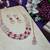 Pink rose gold premium designer american diamond and stone work necklace set