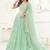 Green Net Embroidered & Thread Work Semi Stitched Lehenga Choli