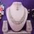 White rose gold premium designer american diamond and stone work necklace set