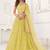 Yellow Net Embroidered & Thread Work Semi Stitched Lehenga Choli