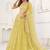 Yellow Net Embroidered & Thread Work Semi Stitched Lehenga Choli