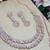 White rose gold premium designer american diamond and stone work necklace set