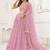 Pink Net Embroidered & Thread Work Semi Stitched Lehenga Choli