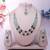 Maroon rhodium premium designer american diamond and stone work necklace set