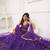 Purple Net Embroidered & Thread Work Semi Stitched Lehenga Choli