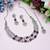Maroon rhodium premium designer american diamond and stone work necklace set