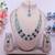Blue rhodium premium designer american diamond and stone work necklace set