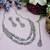 Pink rhodium premium designer american diamond and stone work necklace set