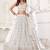 Off White Net Embroidered & Thread Work Semi Stitched Lehenga Choli