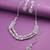 Pink rhodium premium designer american diamond and stone work necklace set