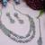 Pink rhodium premium designer american diamond and stone work necklace set