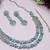 Green rhodium premium designer american diamond and stone work necklace set