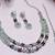 Purple rhodium premium designer american diamond and stone work necklace set