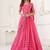 Pink Net Embroidered & Thread Work Semi Stitched Lehenga Choli